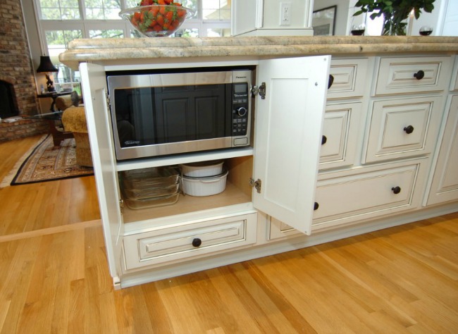 8 of Our Favourite Kitchen Island Design Ideas - Microwave in Kitchen Island