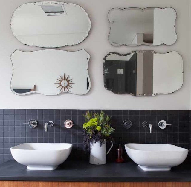 Double bathroom mirrors