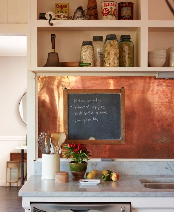 6 Unique Kitchen Backsplash Ideas That Provide Protection - Copper Backsplash