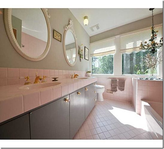 Embrace Retro and Chic Style With Pink Bathroom Tiles - Paint the Walls