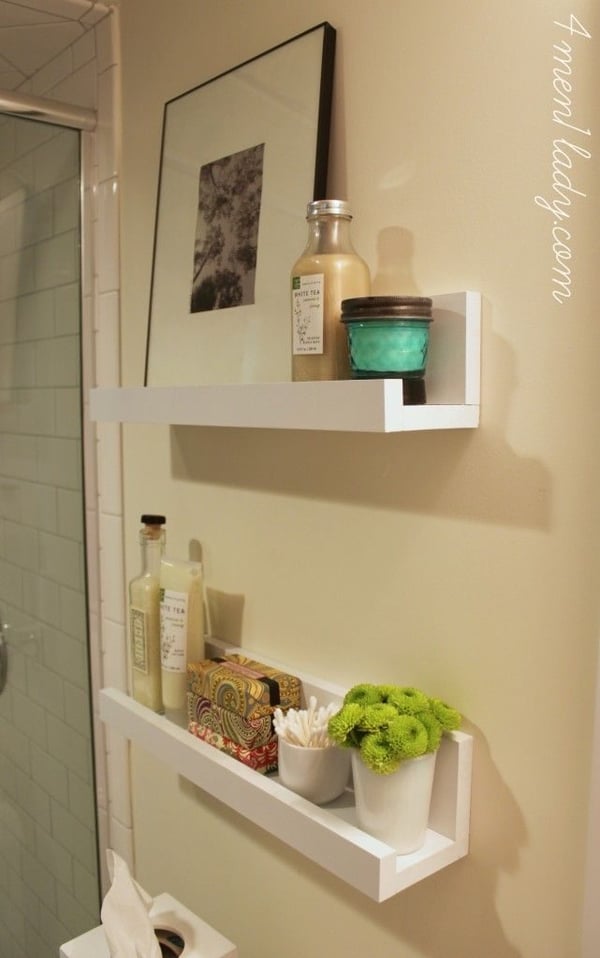 How to Use Bathroom Shelves to Organize Your Space - Picture Ledge in Bathroom