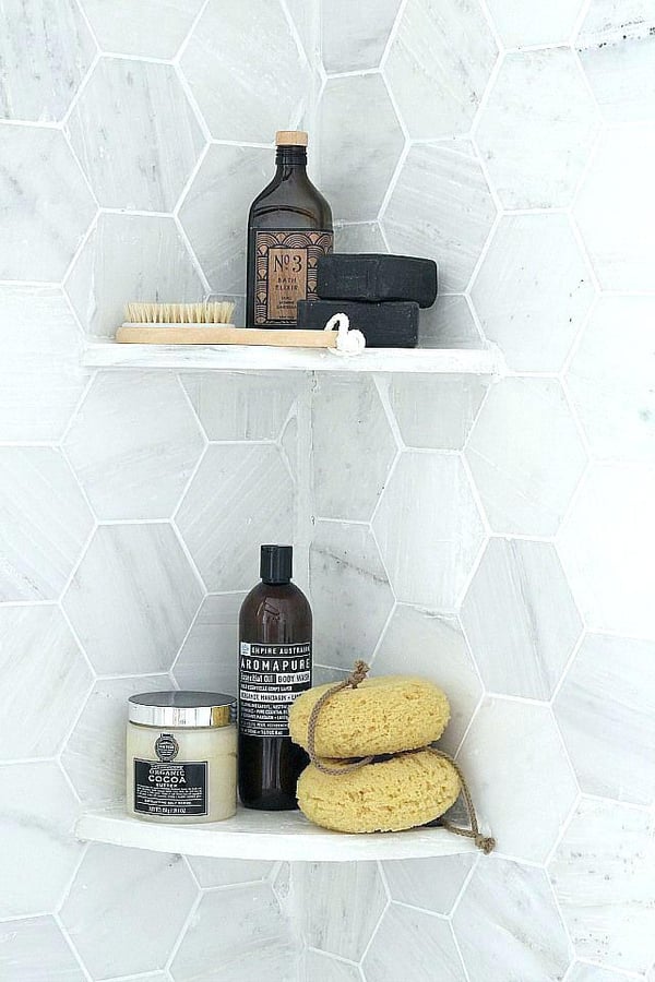 How to Use Bathroom Shelves to Organize Your Space - Shower Shelves