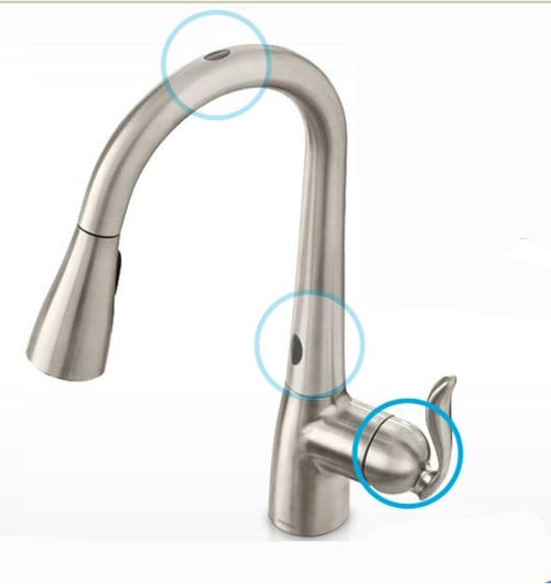 touchless kitchen faucet sensors