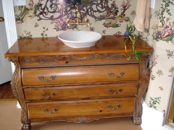 4 Ideas for a Unique Seated Vanity for Your Bathroom - Vintage Cabinet Vanity