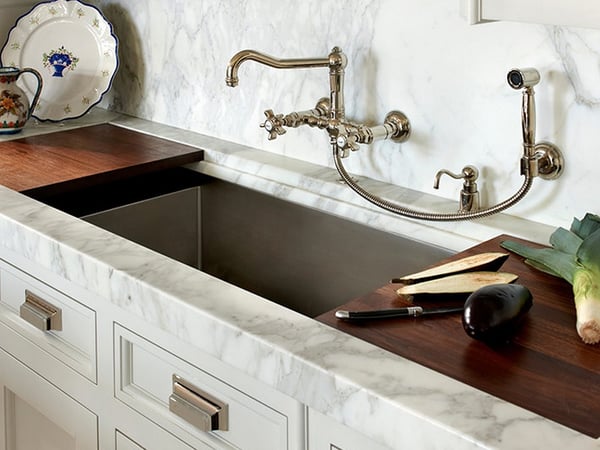 5 Styles of Kitchen Faucets to Try in Your Home Today - Wall Mounted Faucet